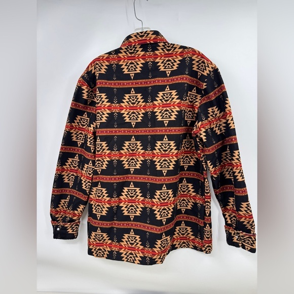 Nomad Craft Flow Tobacco Black Aztec Western Button Up Men medium Heavyweight - Picture 4 of 5